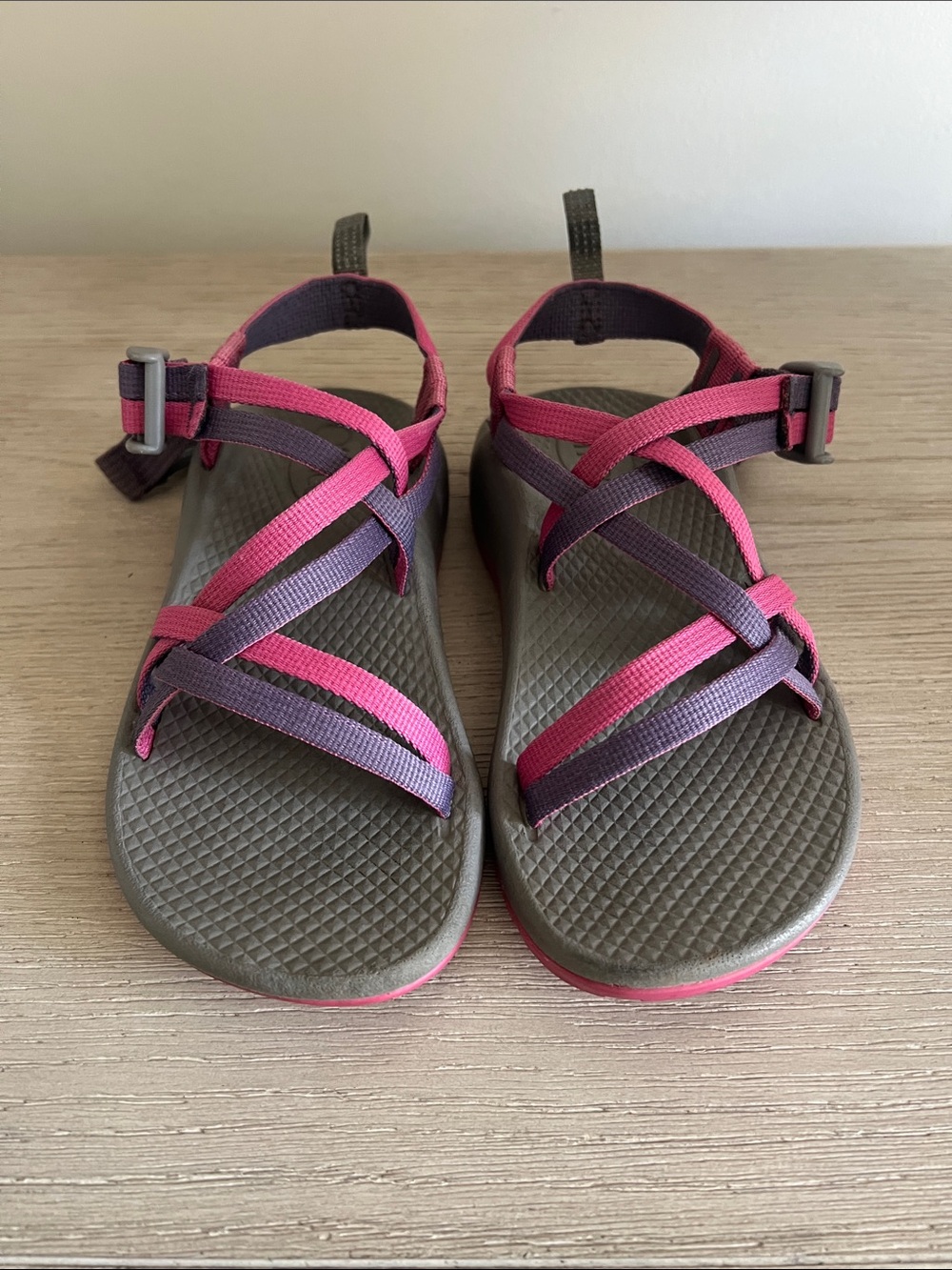 Chaco Girls ZX/1 EcoTread Sandal in the Magenta Jam size 1